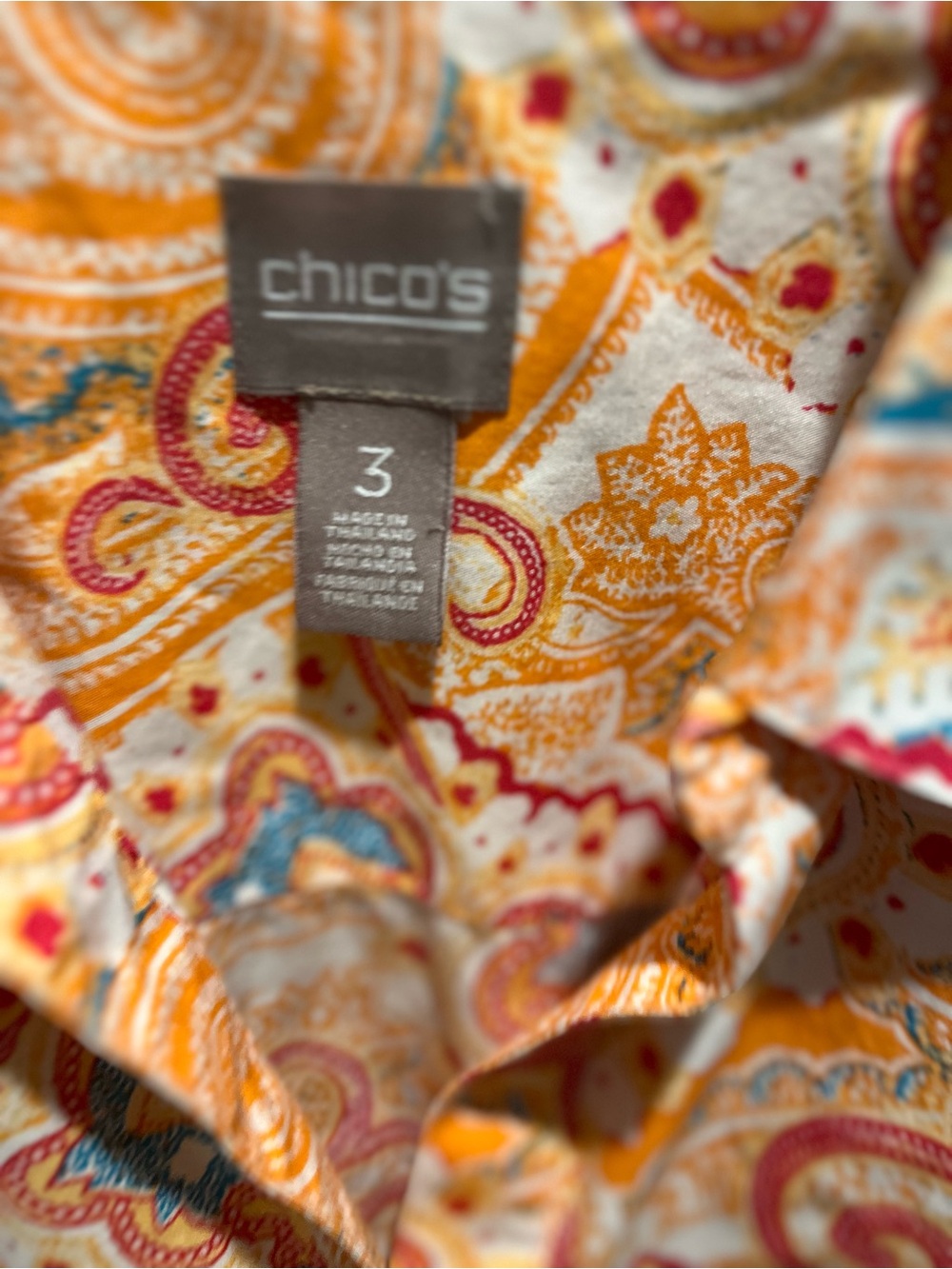 64. WOMENS CHICO’S 3/XL DETAIL TOP - Picture 2 of 5